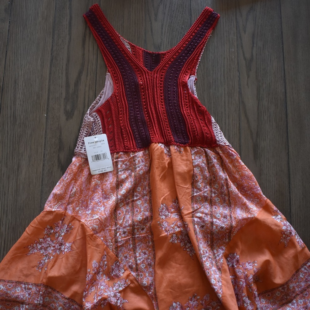Free People Womens Katie Crochet Mini Dress